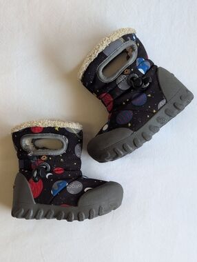 Bogs Toddler B-Moc Outer Space Planet Waterproof Insulated Snow Boots Size 5